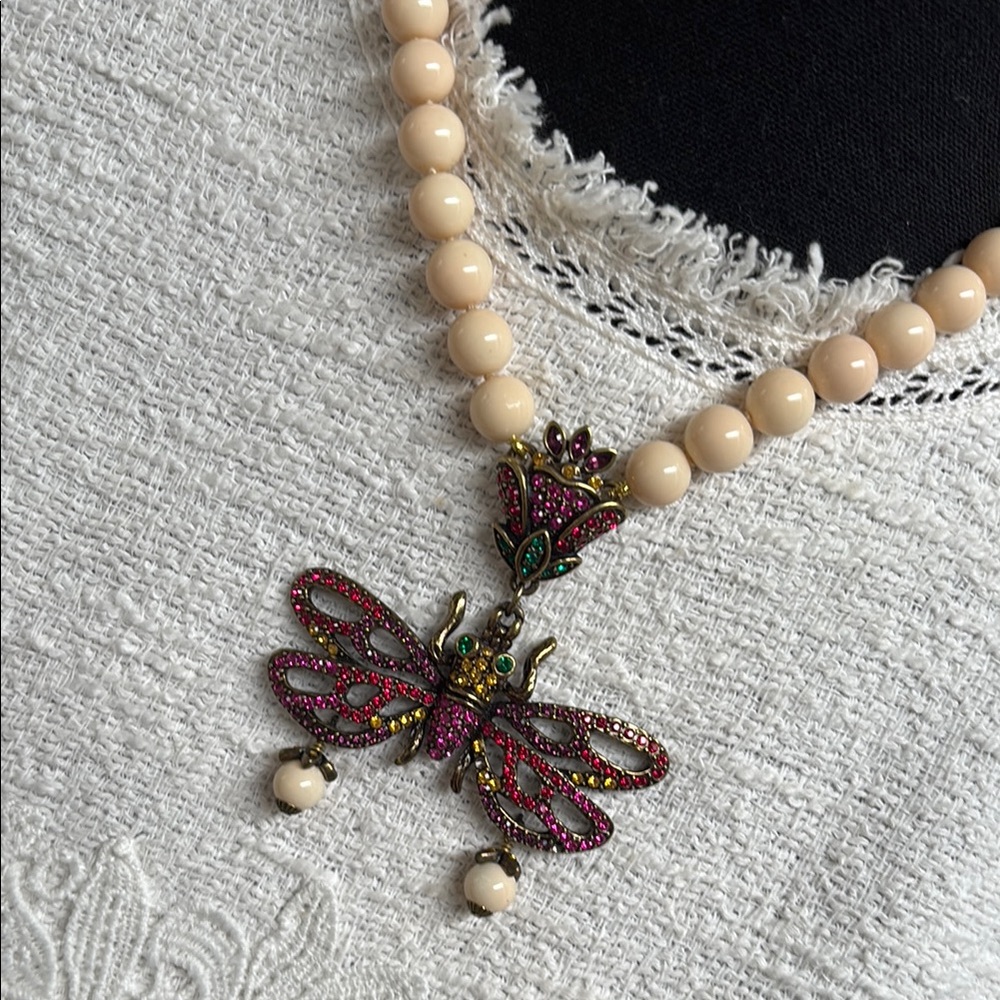 Heidi Daus Pink and Green Necklace with Elegant Accents